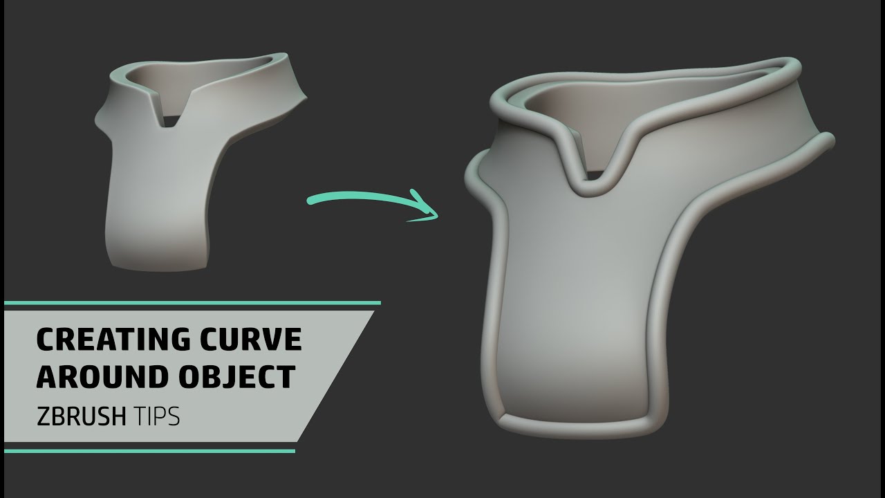 How to create a curve around object - zbrush tips