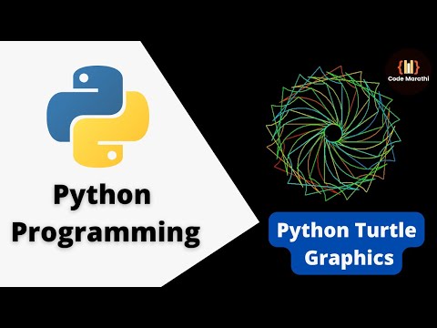 Colourfull Flower With Python Programming Python Turtle Graphics Code Marathi