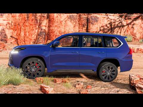 Lexus LX570 Off-Road Suspension Test & Extreme Crash Physics | BeamNG.drive