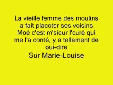 Marie-Louise Zébulon avec paroles