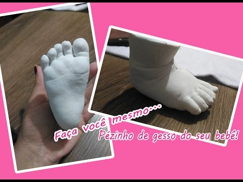 Como fazer pézinho do bebê de gesso para guardar de recordação!Por:Mylla Frigeri