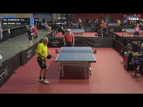SVENSSON Per vs FRANK Bela  Championnats d'Europe Vétérans 2022 tennis de table Rimini