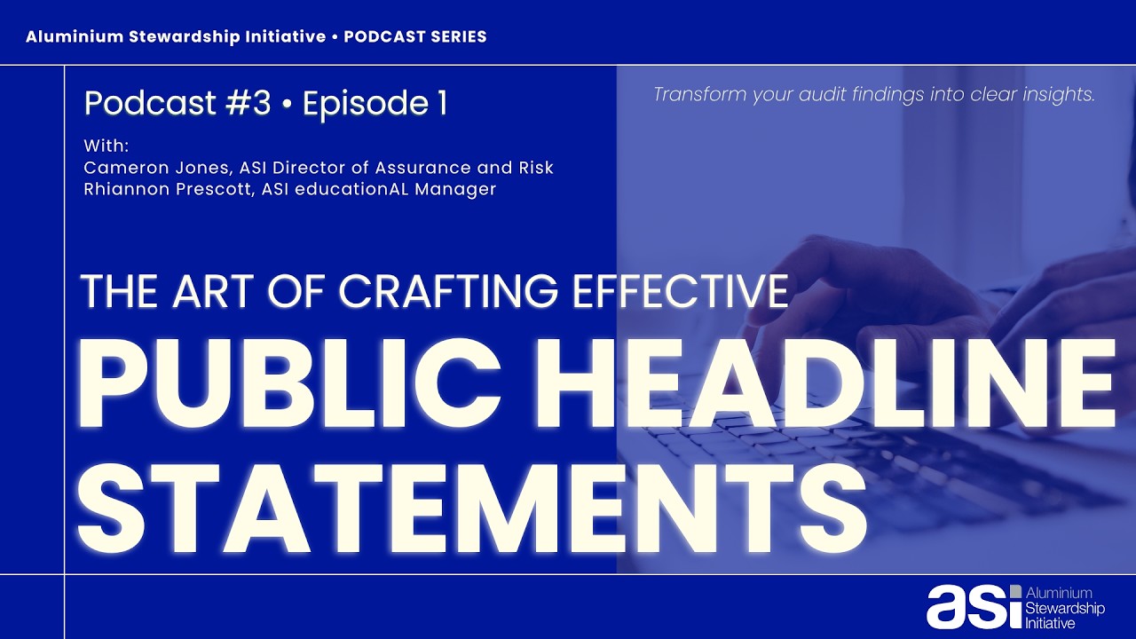 ASI Podcast Series #3.1: The Art of Crafting Effective Public Headline Statements