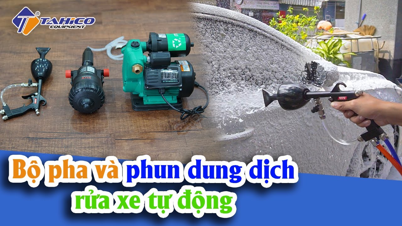 Bộ pha và phun dung dịch rửa xe tự động 16
