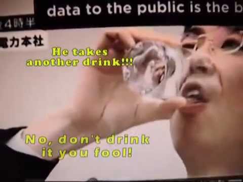 Fukushima 2012 On-going radiation problems. Japanese politician drinks the radioactive water