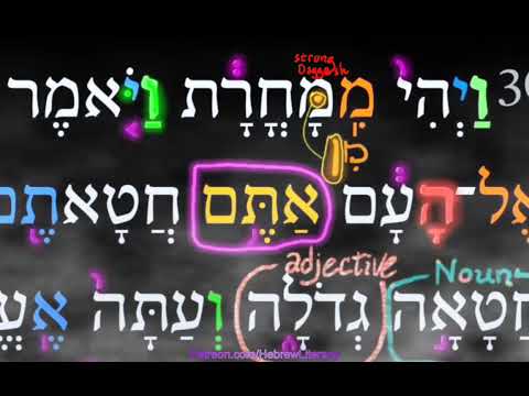 Exodus 32.30a every word deeply explained and colorized #biblicalhebrew #immersion