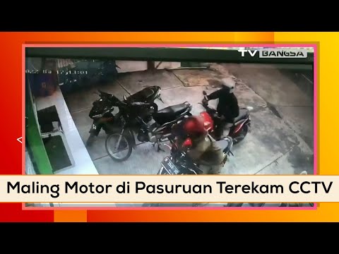 Maling Motor di Pasuruan Terekam CCTV 