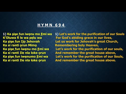 CCC Hymn 694 (Ka shishe fun iwenu mo emi wa), CCC Redemption Parish,Winnipeg, Manitoba,CA