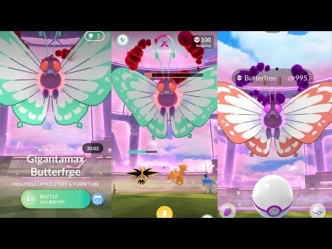 World First Ever Gigantamax Butterfree Raid in Pokémon GO 
