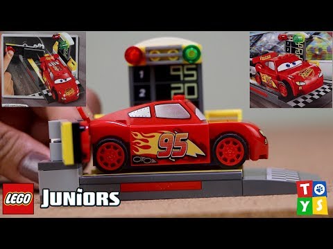 LEGO Juniors Lightning McQueen Speed Launcher Building Kit Unboxing & Play