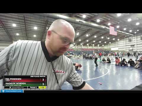 103 Lbs 2nd Place Match - Mia Pedersen, COWA Vs Madison Worden, Gold Rush Wrestling 0f81