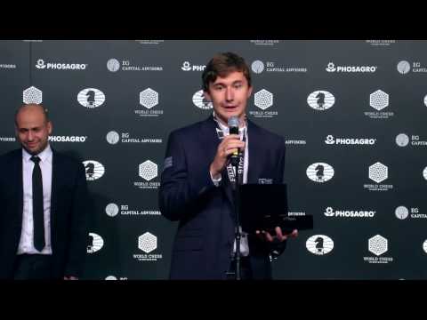 World Chess Championship 2016 Carlsen v Karjakin - Closing ceremony Sergey Karjakin