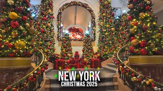 New York City 4K Walk Christmas in NYC 2025✨Festive 5th Avenue Peninsula Hotel to Rockefeller Center