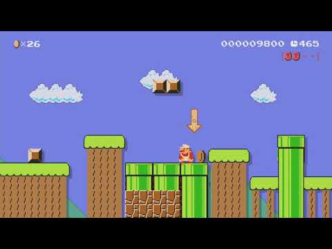 SUPER MARIO MIX ２－１ by つきこ - Super Mario Maker - No Commentary 1bo