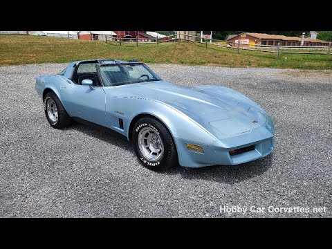 1982 Silver Blue Corvette T Top Video