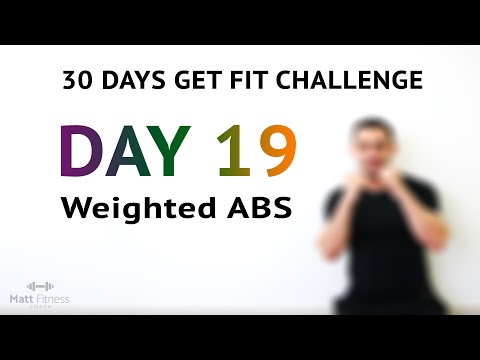 DAY 19 - 30 Days Get Fit Challenge Weighted ABS Six Pack Workout