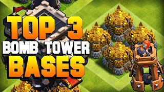 Clash of Clans  TOP 3 TH9 BOMB TOWER Farming Base 