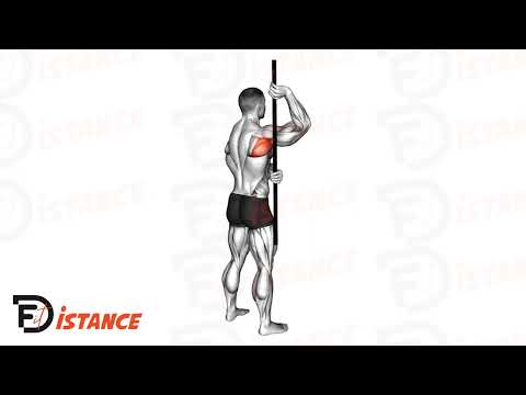 Exercice Étirement de la coiffe des rotateurs avec bâton