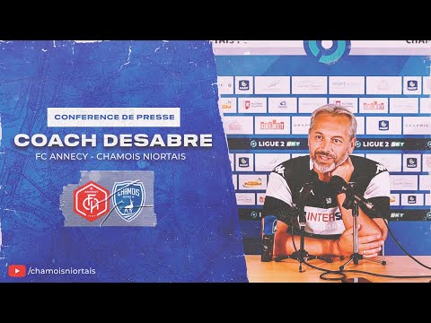 Conférence de presse de Coach Desabre avant Annecy/Chamois Niortais