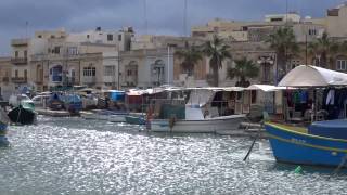 preview picture of video 'Malta, Sunday Market in Marsaxlokk'