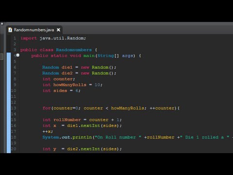 Beginner Java Tutorial Random Number Generator Part 4 Dice Roll Program