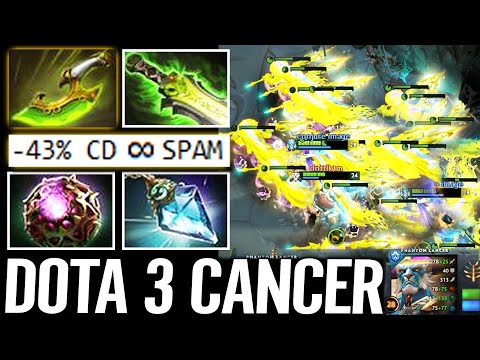 🔥 100% DOTA 3 CANCER - Swift Blink Octarine Prism EB Phantom Lancer WTF Most Annoying Carry Dota 2