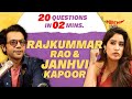 Rajkummar Rao and Janhvi Kapoor Plays 20 Questions under 2 Minutes | Mr. and Mrs. Mahi