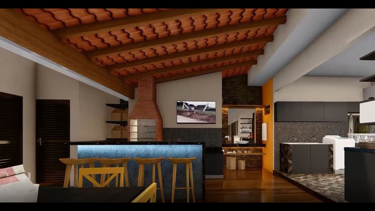 Área Gourmet Simples e Barata / Varanda Gourmet Simples / Kelen Logati