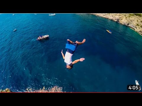 CRAZY CLIFF JUMPING Compilation - Most INSANE Cliff Jumps of All Time | Relaxing Music  Video