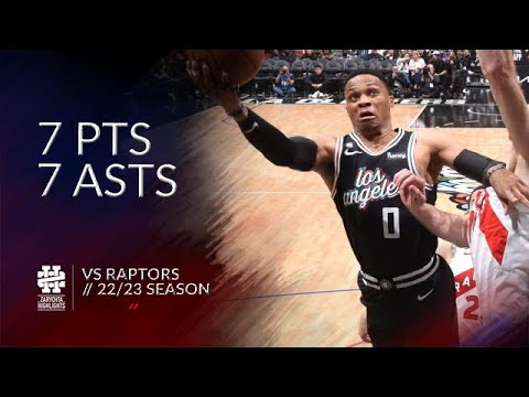 Russell Westbrook 7 pts 7 asts vs Raptors 22/23 season