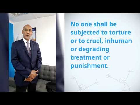 Munir Safieldin, Maldives, reading article 1 of the Universal Declaration of Human Rights