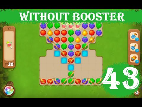 Gardenscapes Level 43 - [20 moves] [2023] [HD] solution of Level 43 Gardenscapes [No Boosters]