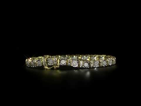 1/4 CTTW Diamond Tennis Bracelet with Baguette Accents by DiamondMuse - Second Medium
