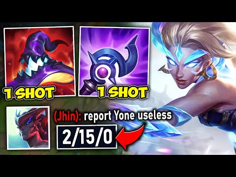 I Made Yone go 0/15 with Full AP Nidalee Mid (one shotting spears)