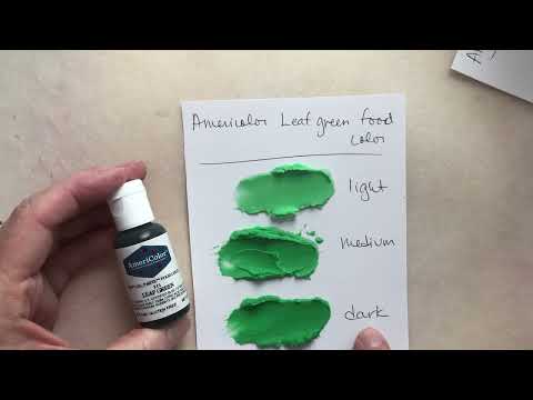 Americolor Leaf Green food coloring demo and review: How to make green icing