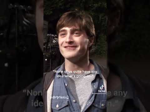 Daniel Radcliffe behind the scenes of Harry Potter