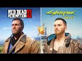 Cyberpunk 2077 destroys Red Dead Redemption 2 ? - Physics and Details Comparison