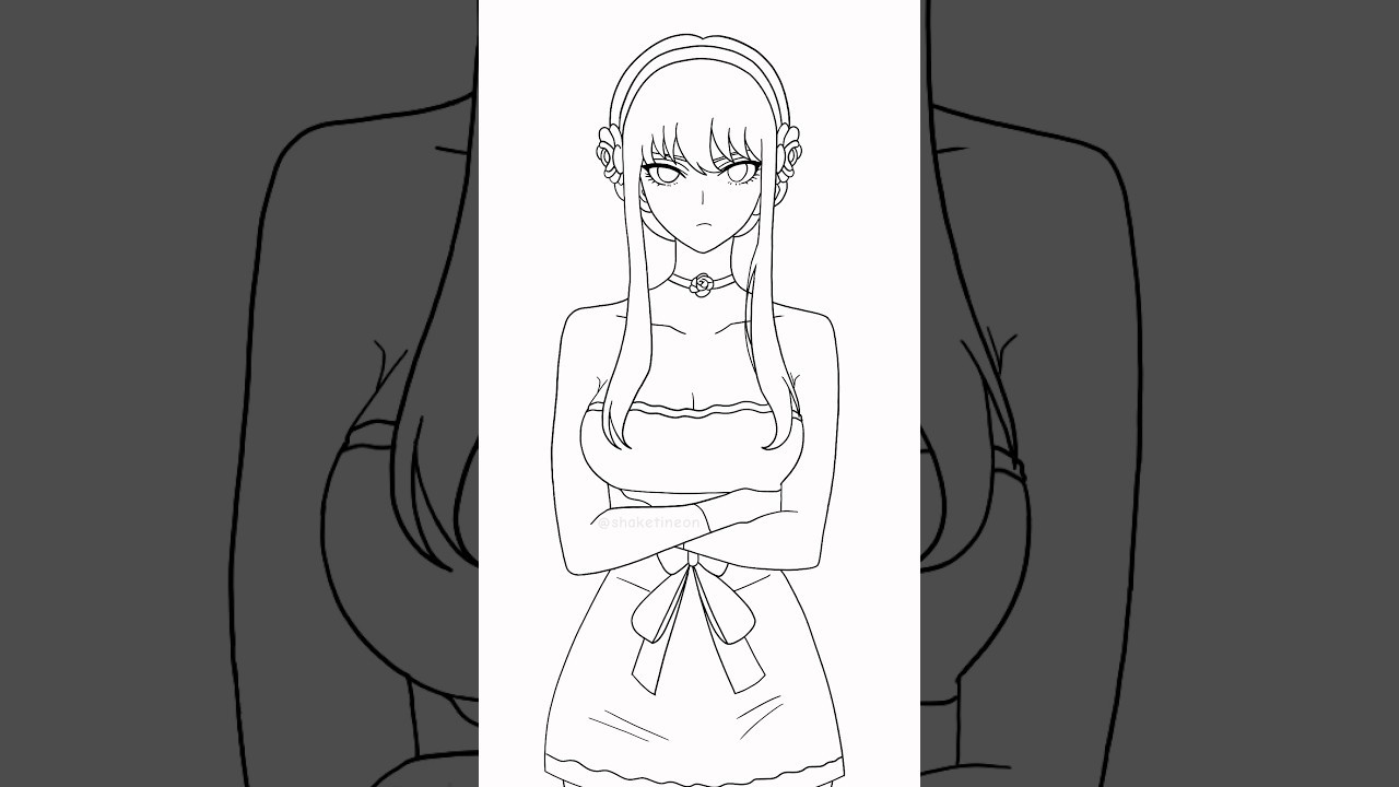 Drawing Yor Forger From SPY x FAMILY (Fast Speed) #yorforger #spyxfamily #digitalart #animedrawing