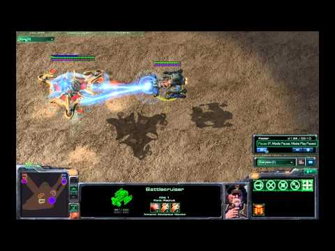 Starcraft II - Toe to Toe Protoss Mothership vs Terran Battlecrusier