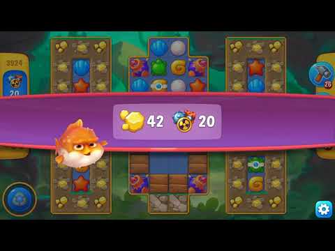 Fishdom 3924 level 🐡 Hard no🧨💣Gameplay 2020
