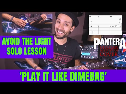 'PLAY IT LIKE DIMEBAG' LESSON #12 - PANTERA AVOID THE LIGHT solo lesson by Attila Voros (lev: 4/10)