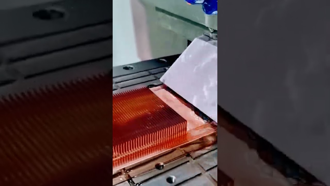 Skiving heatsink for semiconductor inspection equipment and EV IGBT - YouTube