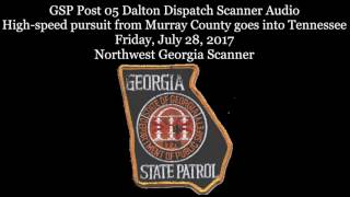 Georgia State Patrol Dispatch Scanner Audio from wild high-speed pursuit of black SUV