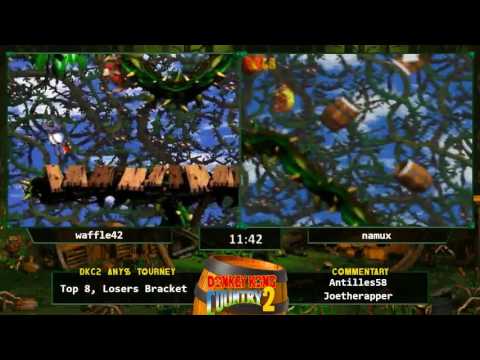 waffle42 vs Namux - Donkey Kong Country 2 Any % Tournament 2016