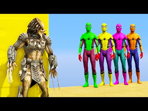 GTA 5 Epic Spider-Man Saves Team Spiderman From Venom Jumps/Funny moments/Ragdolls 1