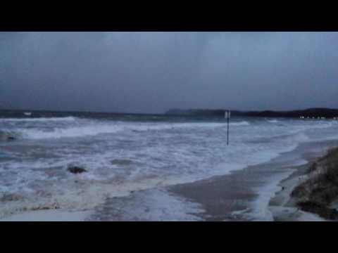 Sturmflut 2017 in Prora, Insel Rügen