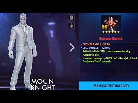 Moon Knight Transcendence Struggle | MARVEL future fight | 2nd Trans Character | MK Obelisk Gameplay