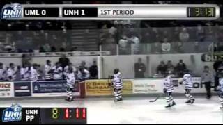 THOMPSON HAT TRICK LIFTS NEW HAMPSHIRE PAST UMASS LOWELL, 5-2