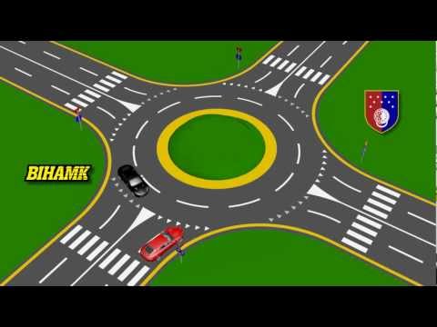 Pravila ponašanja u kružnom toku - Situacija 1