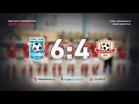 2016-02-12 Tallinna FC Cosmos - Tartu JK Maksimum 6-4 (Goals)